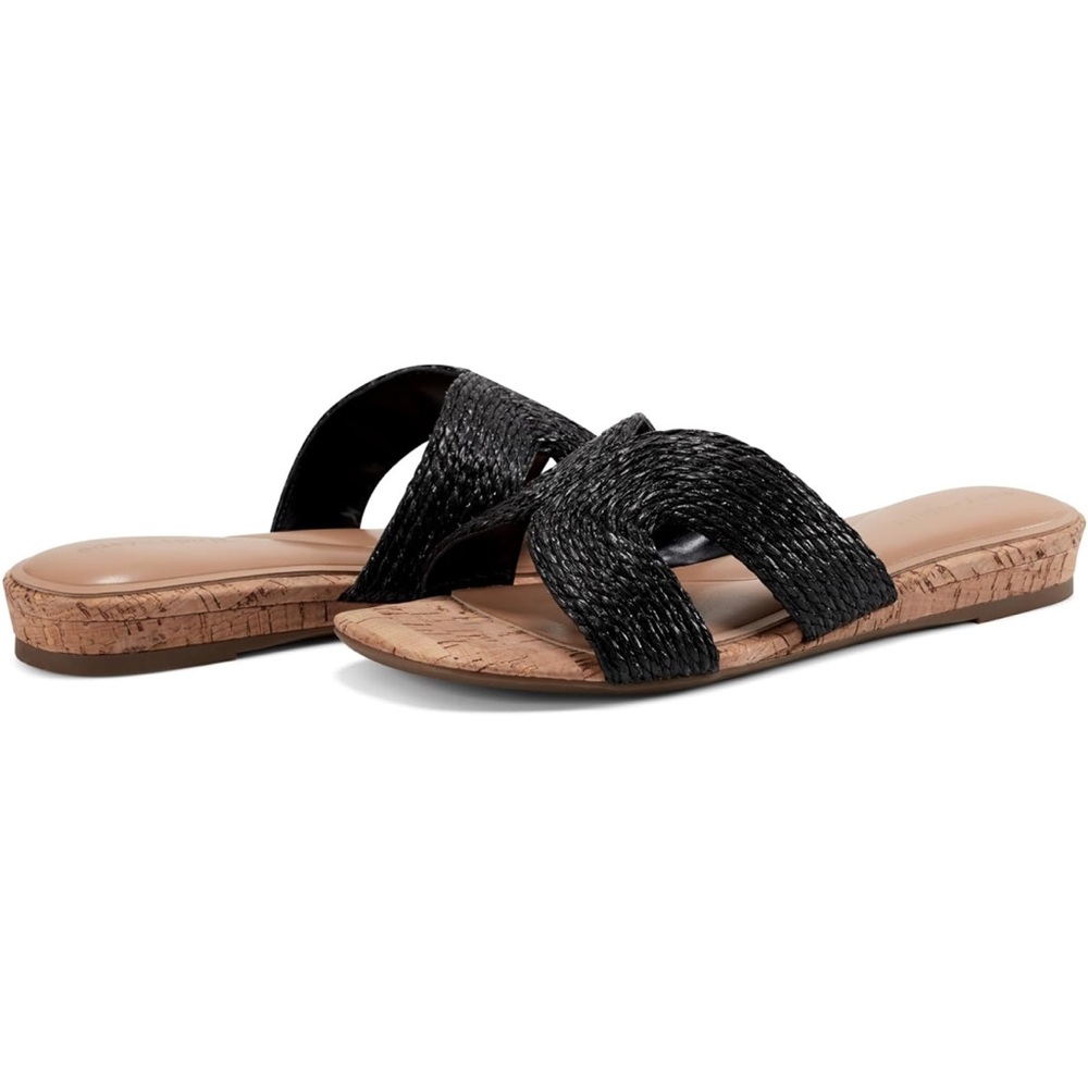 NIB Easy Spirit womens Christy2 Women's Black Slide Sandals 7w